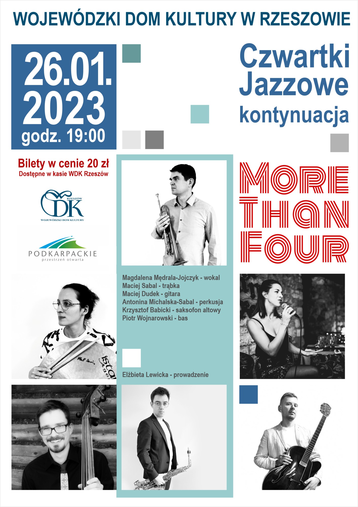 plakat do wydarzenia - More than four z cyklu „Czwartki Jazzowe – kontynuacja”